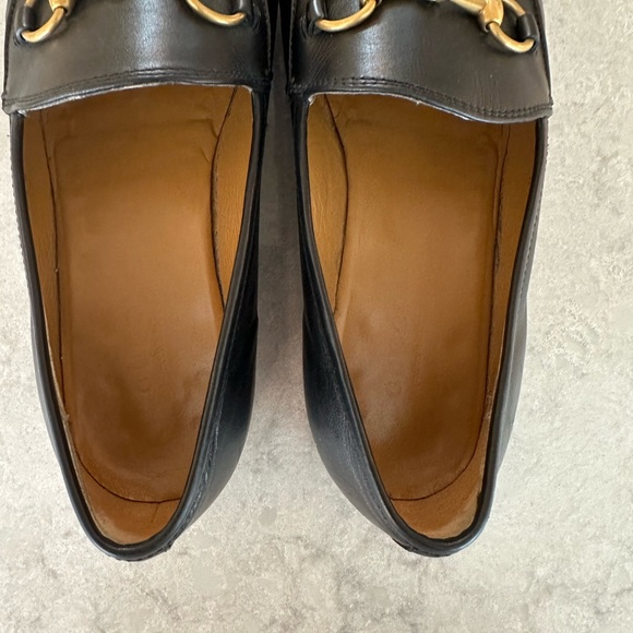 Gucci Women’s Jordaan Black Leather Loafers - Picture 6 of 13